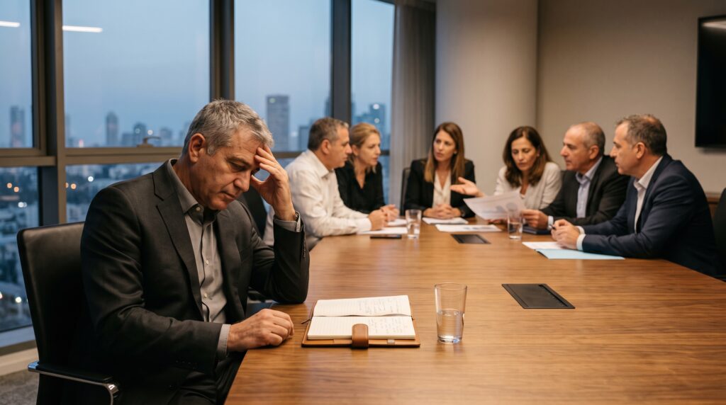תמונת כותרת למאמר: משקל ההצבעה: כיצד דירקטוריון אקטיבי מנצח בדידות של מנכ"ל ומבטיח